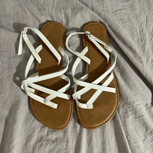 White sandals